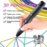 New Generation 3D Printing Pen: Supports PLA/ABS/PCL Filament (1.75mm), Features Low Temperature, Speed Control, and Adjustable Temperature