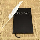 Anime Notebook Set in A5 Size: Includes a Leather Journal and a Feather Pen Necklace, Ideal for Writing and Note-taking Animation Art