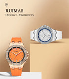 RUIMAS Elegant Ladies Quartz Bracelet Watches with Diamond, Large Dial