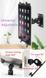 Wall-Mounted Tablet Stand with 360° Screen Rotation, Supports 7-13 inch Tablet PCs, Adjustable Tilt Angle of 90°