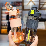 800ml Sports Water Bottle with Straw – Durable, Leak-Proof Bottle with Heat-Resistant Silicone Sleeve for Gym, Fitness, and Outdoor Use