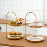 2-Layer Cake and Dessert Serving Rack: Wedding Decoration Display, Perfect Serving Tray for Fruit, Candy, and Jewelry