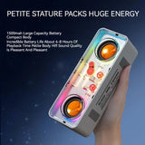 Transparent Mecha Wireless Bluetooth Speaker with Dual Speakers, Cyberpunk Style Colorful Lights, Small Form Factor, Steel Cannon Bass Diaphragm