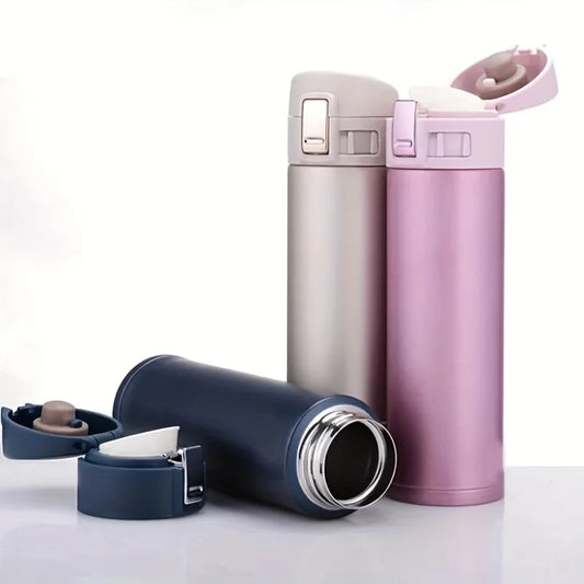 500ml Stainless Steel 304 Business Style Vacuum Flask – Portable Thermal Cup and Travel Tumbler