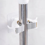 No-Drill Mop Holder: Bathroom Hook for Hanging Mops and Brooms with Adhesive Strips