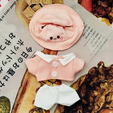 Labubu Doll Duck & Rabbit Outfit Set – 17cm Plush Clothes with Yarmulke Hat, Shirt, and Pants Three-Piece Accessories for Cute Styling
