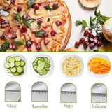 Adjustable Mandoline Vegetable Slicer, Safe Potato Cutter, French Fry Chopper, and Kitchen Grater