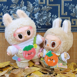 Summer Fruit T-Shirt & Overalls for 17cm Labubu Dolls – Cute Corduroy Cotton Suit Outfit Accessories