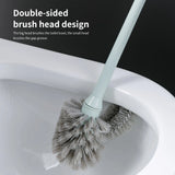 Long-Handled Toilet Brush: Household Cleaning Tool for Reaching Hard-to-Access Areas, Hangs on Wall for Easy Storage