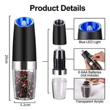 Automatic Electric Salt and Pepper Grinder Set – Battery-Operated Mill with Stand and LED Illumination | Effortless Seasoning Tool