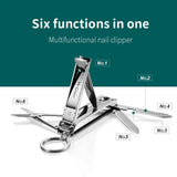 MR.GREEN Stainless Steel Multifunctional Nail Clippers: Six Functions including Nail Files, Bottle Opener, Small Scissor, and Nail Cutter