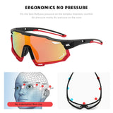 Photochromic Polarized Cycling Sunglasses for Men - Ideal for Outdoor Cycling, Chameleon Goggle Bike Shades