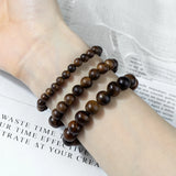 Vintage Wooden Beads Bracelet – 6/8/10mm Handmade Black Rosewood for Prayer & Meditation | Men's & Women's Yoga Pulsera Jewelry