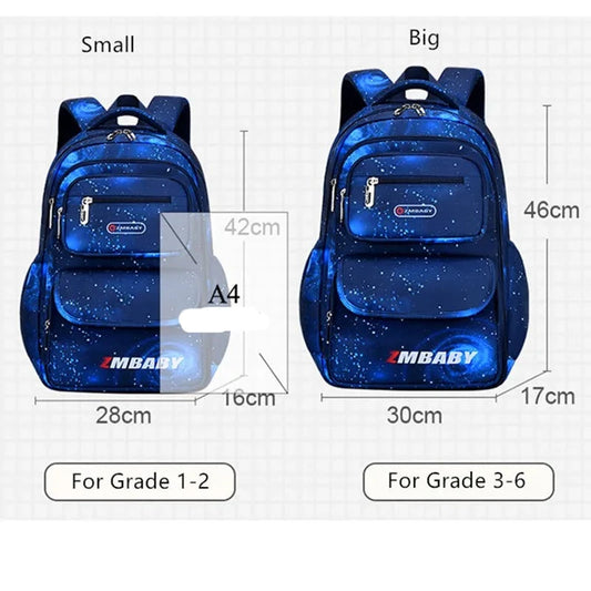 Waterproof Nylon  Backpack for Boys: Large Capacity Book Bag Perfect for Kids