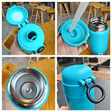 500ml/680ml Color-Changing Stainless Steel Vacuum Flask – Portable Thermal Bottle with Straw for Adults & Students