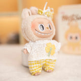 Labubu Idol Doll Outfit Set – Candy Hairpin, Stylish Shorts & Sitting Party Clothing for 17cm Mini Plush Dolls Accessories