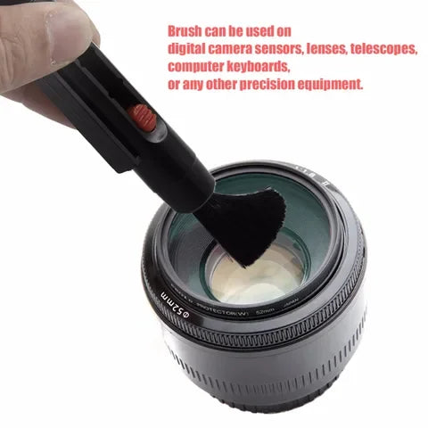 2-in-1 Cleaning Set for Digital Cameras: Cloth Brush and Air Blower, Ideal for Dust and Professional Photography Cleaning