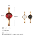 Luxury Rhinestone Women's Fashion Watch - Simple Round Dial, Rose Gold Bracelet Quartz Timepiece for Ladies