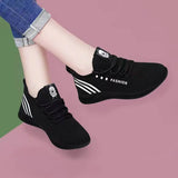 Women’s Lace-Up Platform Sneakers – Breathable Mesh Casual Shoes, Soft and Comfortable Fashion Tenis Feminino