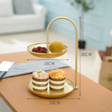 2-Layer Cake and Dessert Serving Rack: Wedding Decoration Display, Perfect Serving Tray for Fruit, Candy, and Jewelry