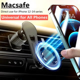 Secure Magnetic Car Phone Holder: Mount for Macsafe iPhone 15, 14, 13, Samsung, Xiaomi, and More