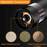 Automatic Rechargeable Electric Pepper & Salt Grinder – One-Hand Operation Mill for Effortless Seasoning