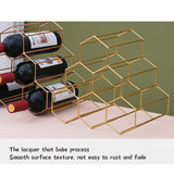 Nordic Style 6-Grid Wrought Iron Bottles Rack for Stylish Home Décor