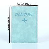 Simple Couple PU Airplane Map Passport Case; Ideal for Travel Documents and Passport Protection