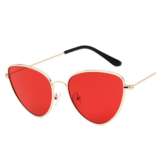 Sleek Vintage Cat Eye Sunglasses for Women - Red and Black Options, Retro Style, Perfect for a Sexy Look