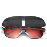 Vintage Polarized Sunglasses for Men - Aluminum Frame, Coated Lenses, Ideal for Driving and Outdoor Activities