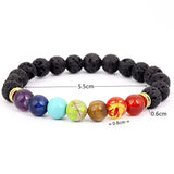 Handcrafted Volcanic Stone Bracelet: Stretchable Hand Jewelry made with Beaded Colored Stones, Suitable for Men and Women