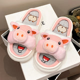 Cute Cartoon Animal Slippers – Cozy Cotton Home Shoes with Thick Sole for Men & Women | Perfect for Couples