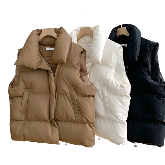 Y2K Style Women's Thick Down Vest: Casual Outerwear for Autumn/Winter, Windproof and Warm