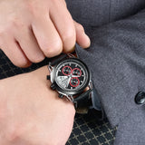 MEGIR Military Sports Luxury Leather Quartz Watch: Stylish, Waterproof, Chronograph