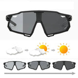 Photochromic Polarized Cycling Sunglasses for Men - Ideal for Outdoor Cycling, Chameleon Goggle Bike Shades