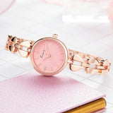 Elegant Women's Quartz Watch with Stainless Steel Heart Bracelet, Simple Waterproof Dress Wristwatch - Perfect Gift