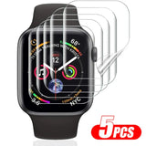 Screen Protector Film for Apple Watch Series 8/7/6/SE/5/4/3: Full Protective Coverage, Available in a Set of 5 Pieces for Various Sizes