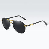 Polarized Luxury Sunglasses for Men - Retro Sun Glasses Ideal for Driving and Fishing, Featuring Male Metal Eyeglasses