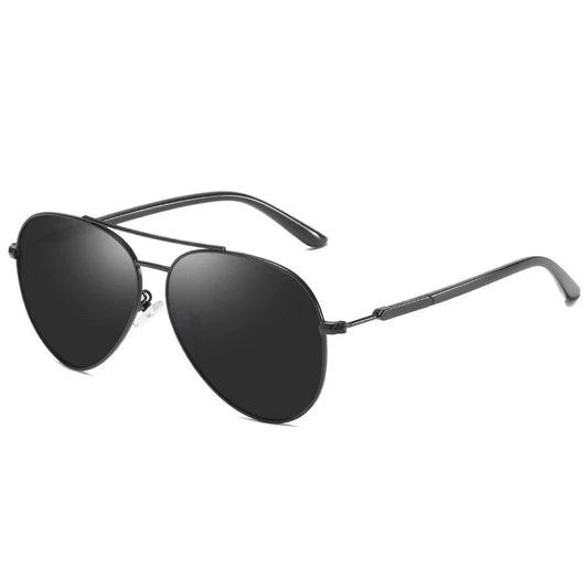 Trendy Pilot Polarized Sunglasses for Men: Fashion Metal Aviator Sun Glasses with Ultra-Light TR90 Temple, Perfect for Driving and Stylish Shade