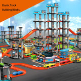 DIY Ejection Racing Track Blocks – Urban Elastic Race Puzzle Toys for Kids – Assembled for Fun