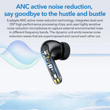 Mpow S42A Bluetooth ANC Headphones: Active Noise Cancellation Bluetooth 5.3 Earphones 30-Hour Playback In-Ear ANC TWS Earbuds for Smartphones