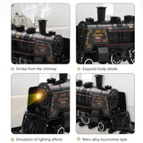 Electric Train Toy Set: Classic B/O Railway with Freight and Passenger Steam Locomotives, Smoke Simulation Model