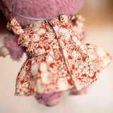 Mini Plush Doll's Clothes Outfit Accessories For Labubu V1 V2 Idol Dolls Berry Pattern Dress Knitted Cardigan Clothing Gift