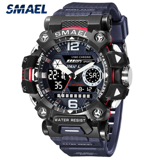 Top Luxury Men's Sport Watch – Military Waterproof Double Display Quartz Wristwatch