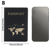 Fashion World Map Passport Cover with Hot Stamping, Simple Plane Design, Ideal as Travel Passport Holder