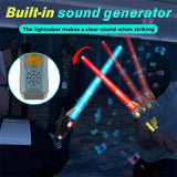 2-in-1 LED Light Saber – Expandable Sword with Realistic Sound Effects – Ideal for Smooth Swinging Action and Perfect for Kids