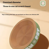 Round Corrugated Paper Cat Scratching Board: Durable, Non-Shredding Vertical Plate and Bowl Cat Toy