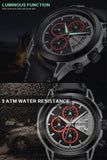 MEGIR Military Sports Luxury Leather Quartz Watch: Stylish, Waterproof, Chronograph