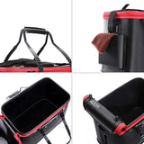 Portable Outdoor Fishing Bucket: EVA Foldable Thickened Live Fish Box, Fishing Bags Accessories in 30/40/50CM Sizes