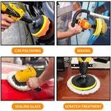 Foam Pad Buffer Kit for Car Polishing: Includes Polishing Sponge Pads for Auto, Motorcycle, and Motor Vehicles, Ideal for Removing Scratches